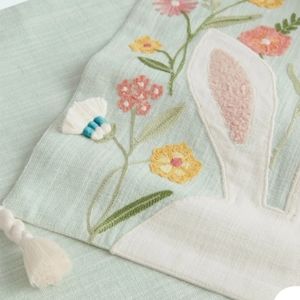 Embroidered Easter-Themed Table Runner